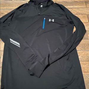 Mens Under Armour Running Black Jacket Size M